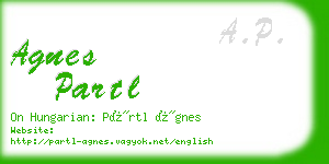 agnes partl business card